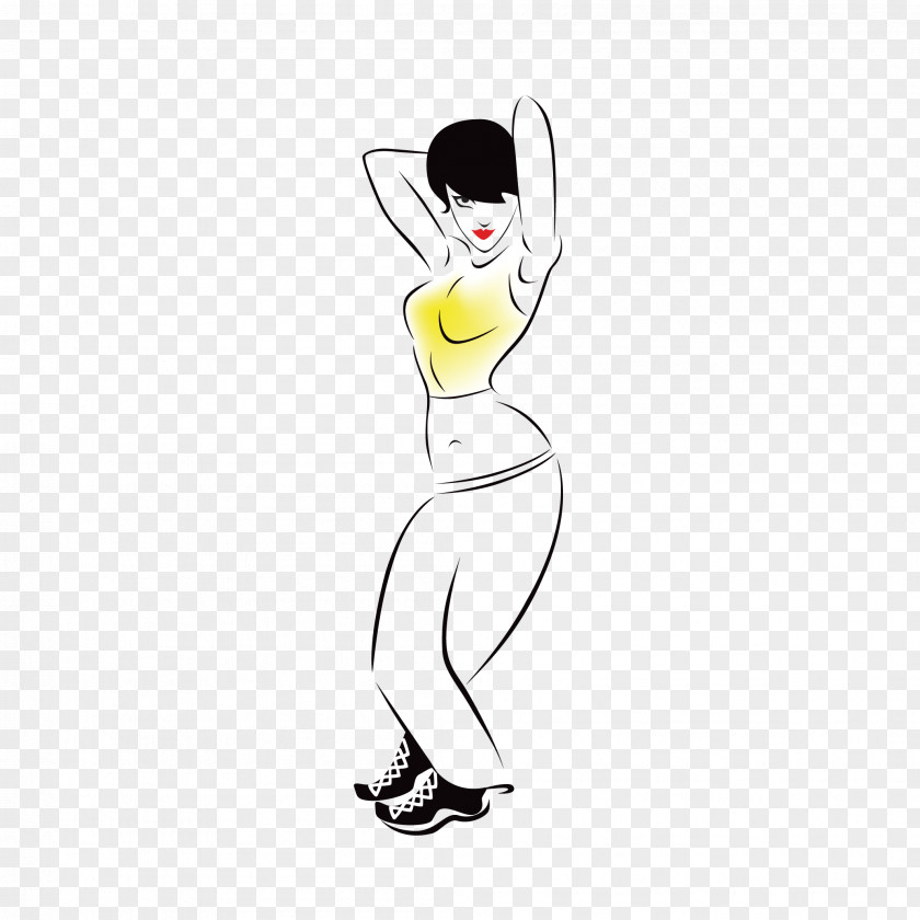 Street Dance Hip Hop Music PNG dance hop music, Hand-painted female fitness coach clipart PNG