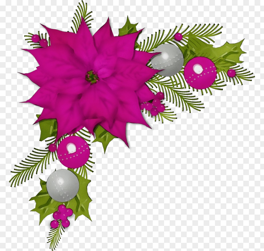 Fir Holly Christmas Decoration PNG