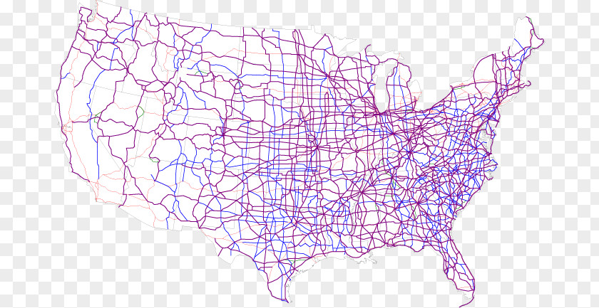 Road National Highway System US Numbered Highways Interstate In The United States PNG