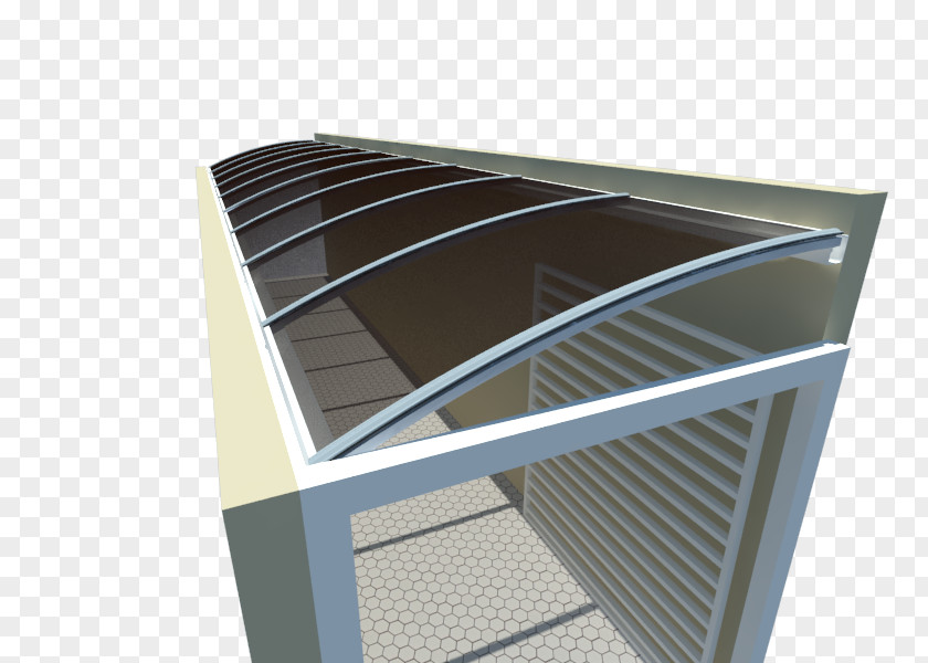 Corredor Beam Roof Steel Gutters Structure PNG