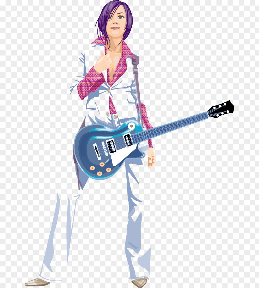 Guitarist Singer Cartoon PNG Cartoon, painted guitarist clipart PNG