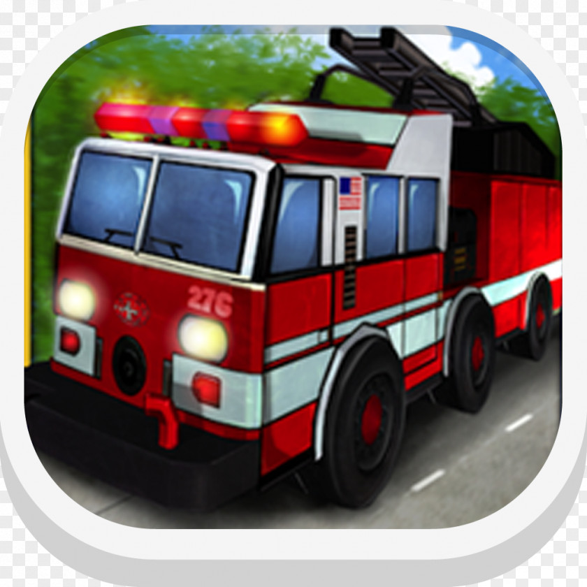 Fire Truck 3d Driving Car Engine Top 3D Parking PNG