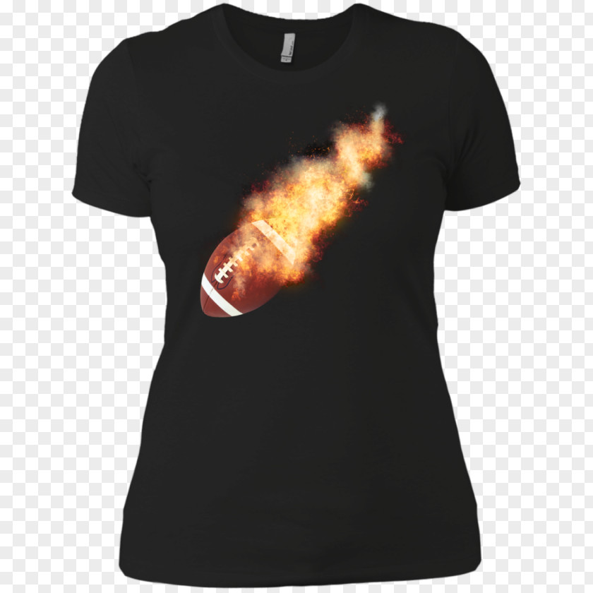 Flaming Football T-shirt Hoodie Clothing Sleeve PNG