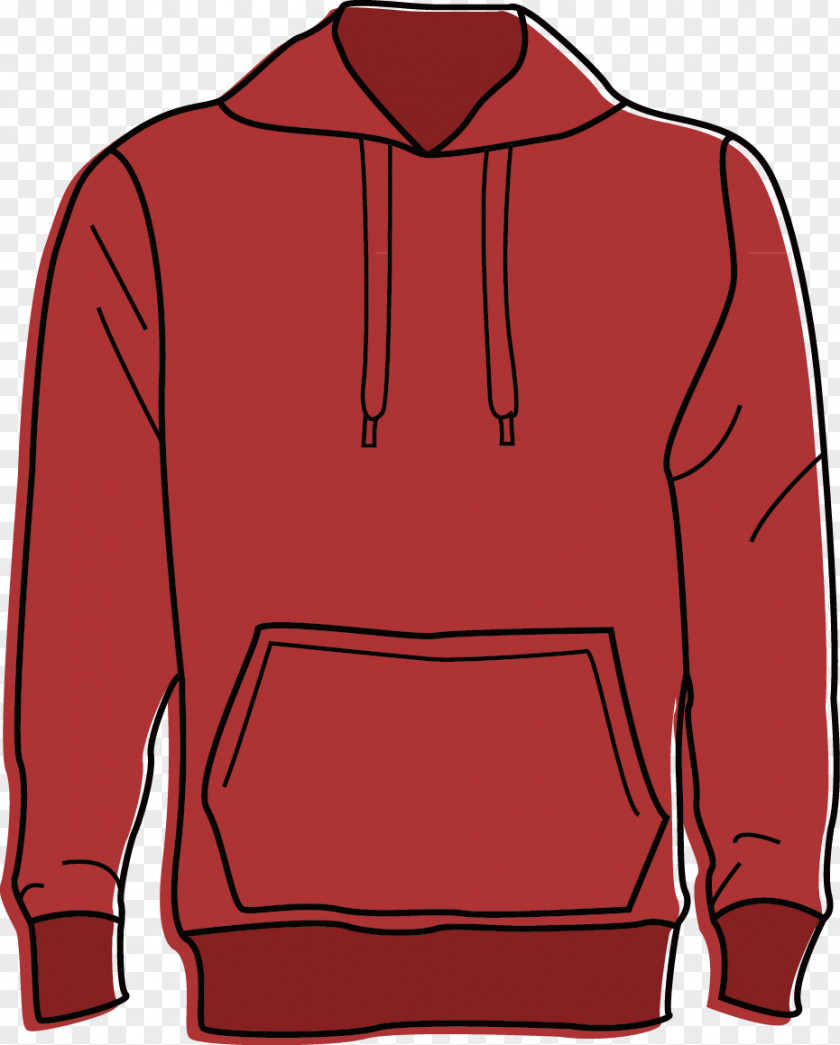 Men's Sweater Jacket Red Hoodie Clothing PNG