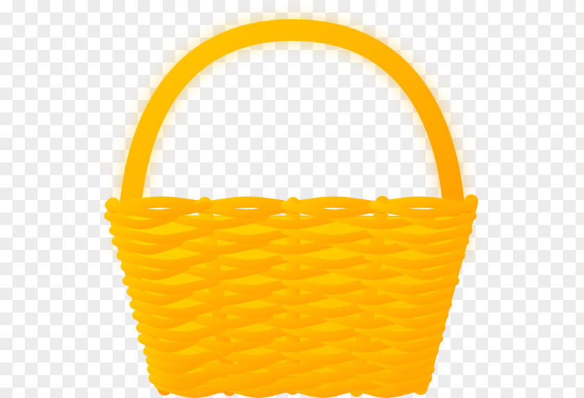 Storage Basket Yellow Easter Background PNG