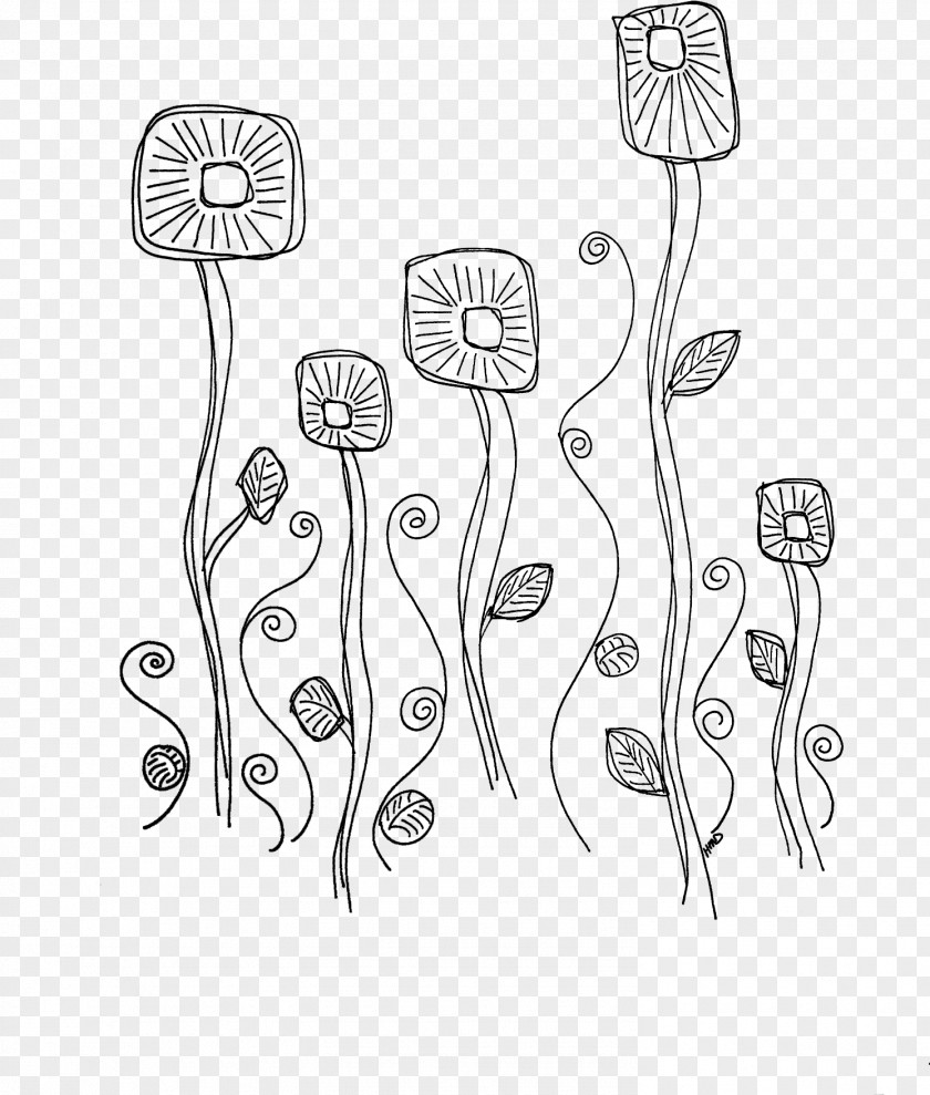 Flower Vascular Plant Line Art PNG