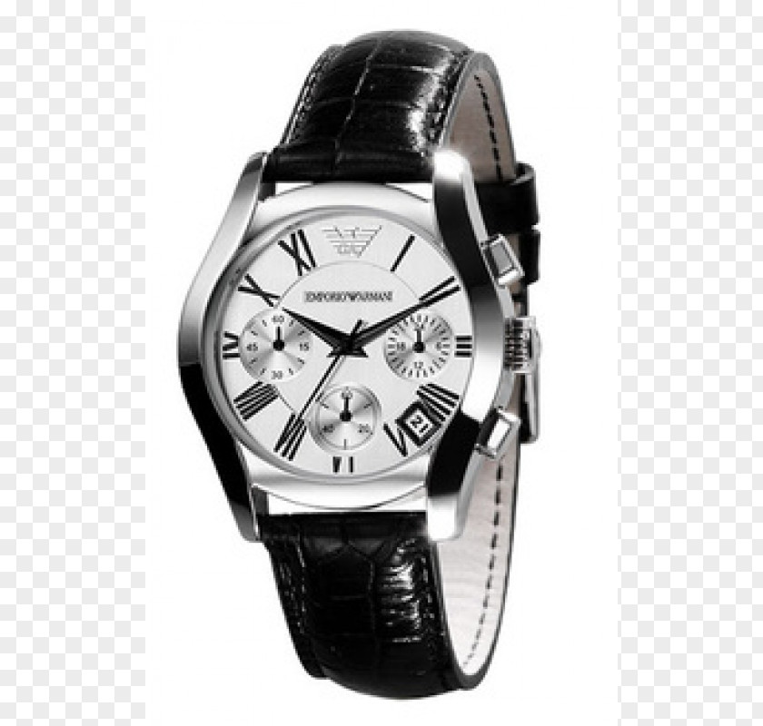 Watch Armani Chronograph Quartz Clock Leather PNG