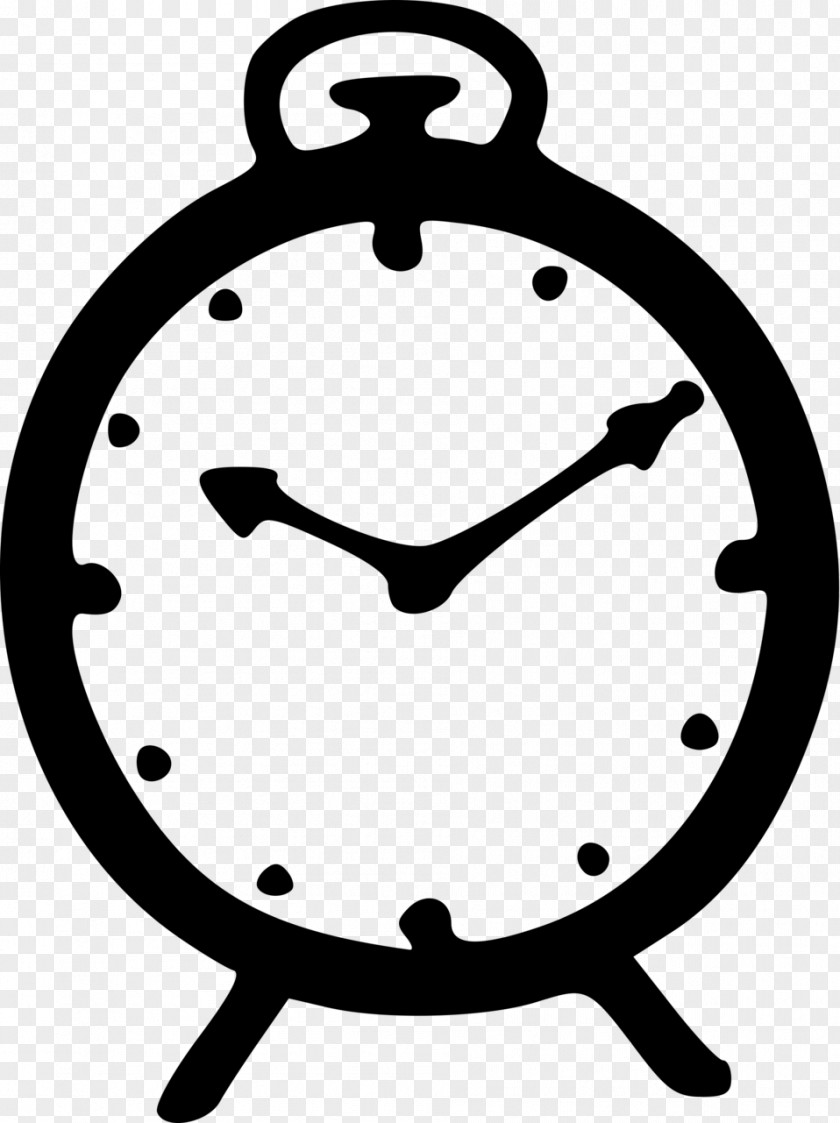 Black And White Alarm Clocks Clip Art PNG