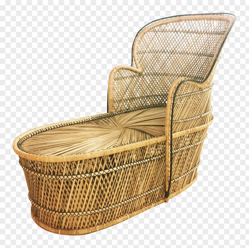 Chair Wicker Rattan Chaise Longue Furniture PNG