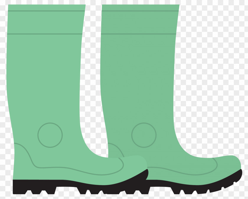 Vector Cartoon Green Rain Boots Wellington Boot PNG