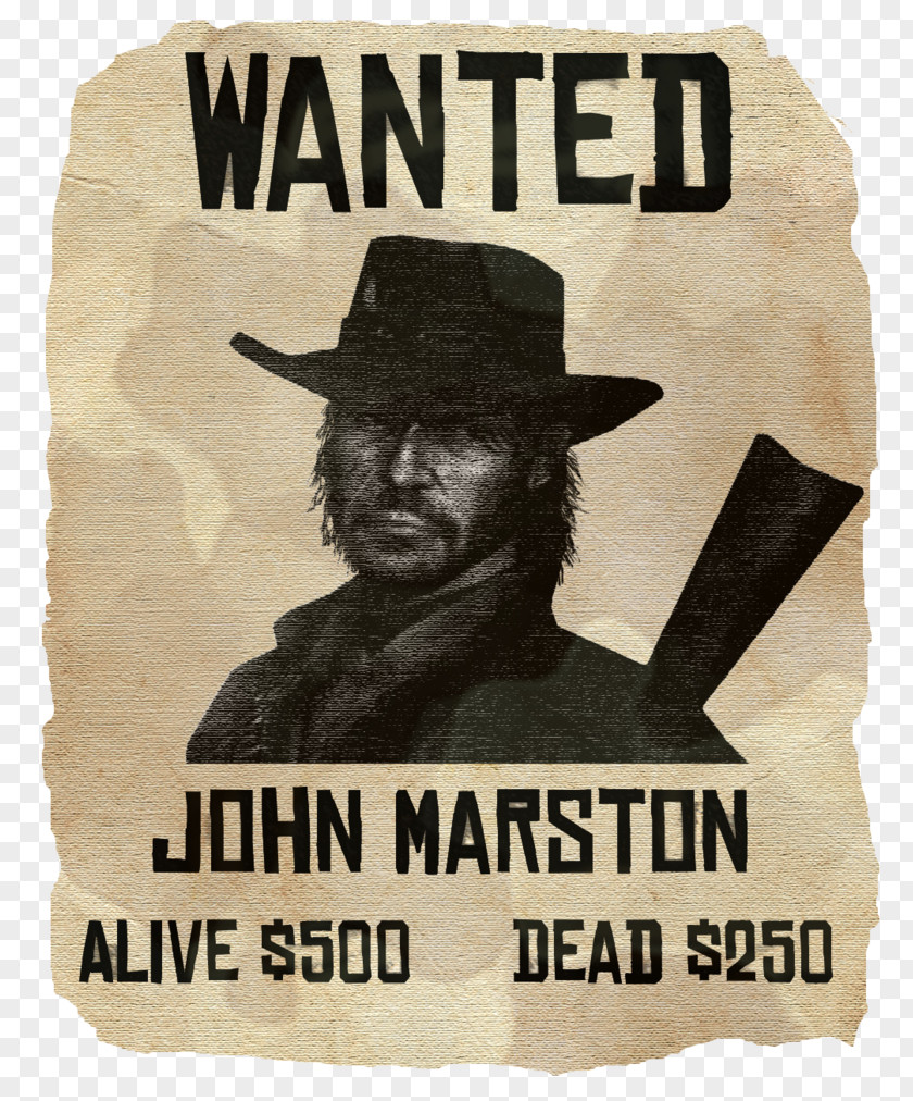 Wanted Red Dead Redemption 2 PlayStation 3 John Marston Video Game PNG