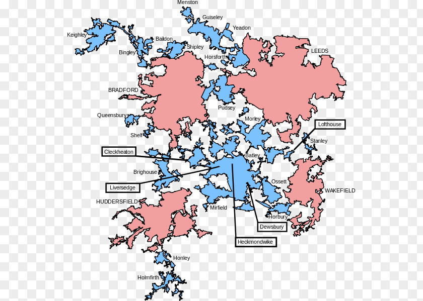 York Shire West Yorkshire Urban Area Cleckheaton Bradford Leeds PNG