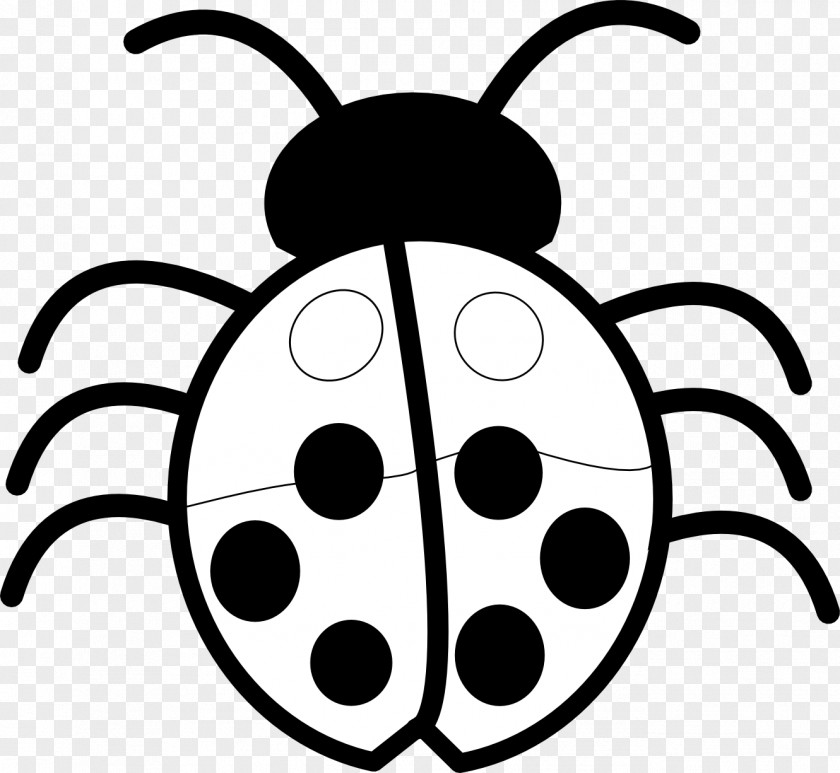 Black And White Outline Insect Clip Art PNG