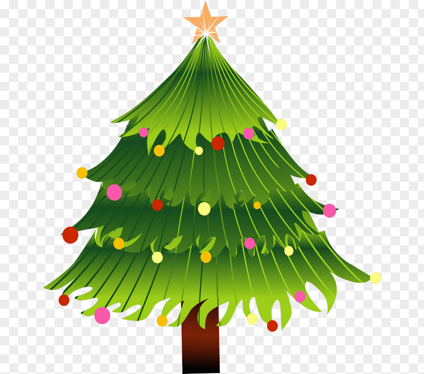 Pretty Green Christmas Tree Ornament Illustration PNG