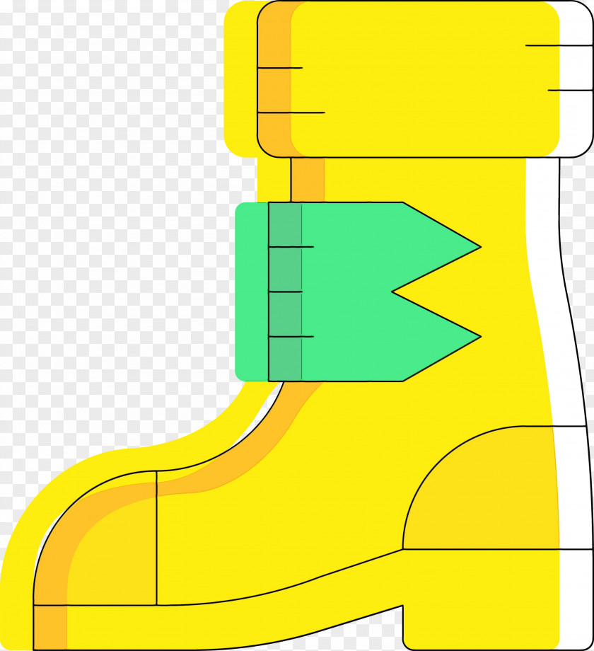 Yellow Green Line Footwear Shoe PNG