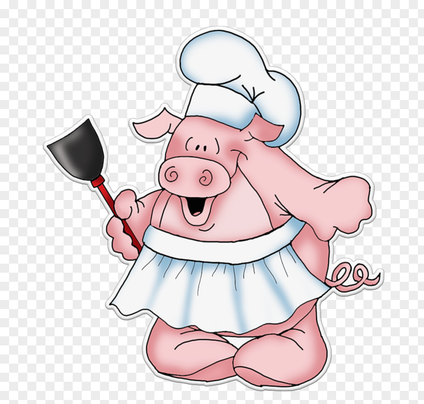 Cartoon Pig Chef Domestic Paper Cook Illustration PNG