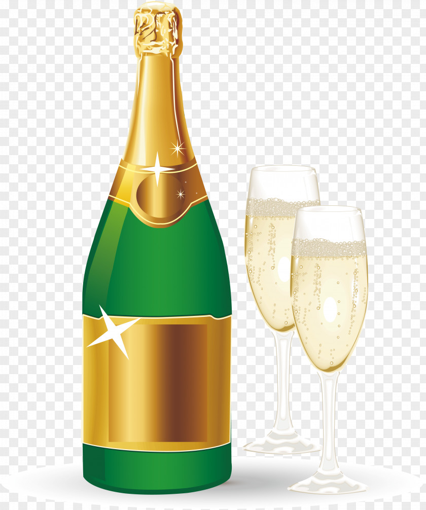 Champagne Sparkling Wine Bottle PNG