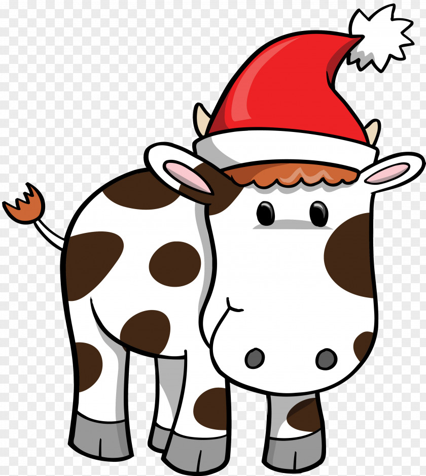 Cow Cattle Santa Claus Christmas Zazzle Clip Art PNG