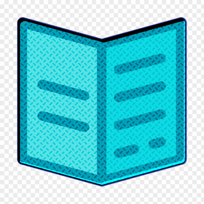 Electric Blue Teal Brochure Icon Document Menu PNG