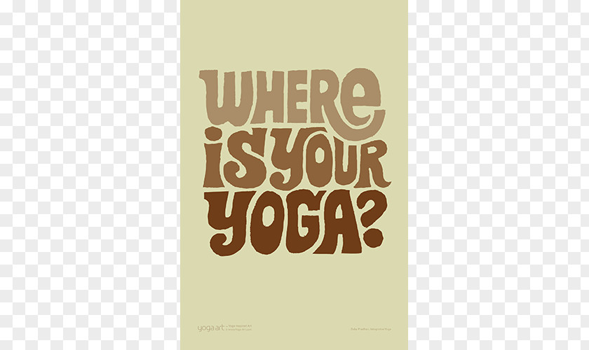 Yoga Font Calligraphy Poster Brand PNG