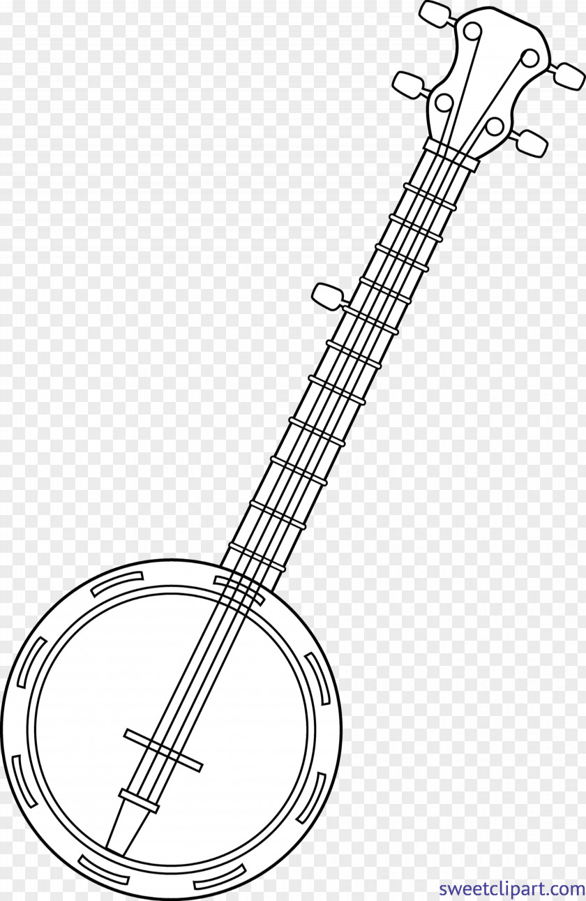 Musical Instruments Banjo Colouring Pages Clip Art Coloring Book String PNG
