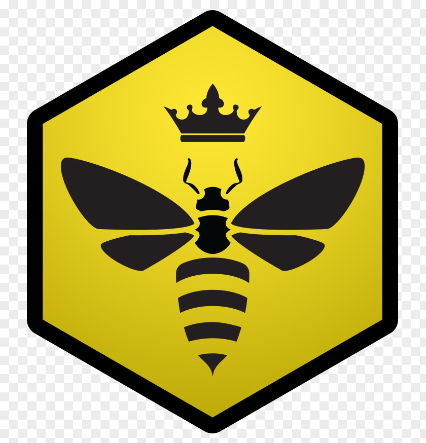 Queen Honey Bee Beehive Coat Of Arms PNG