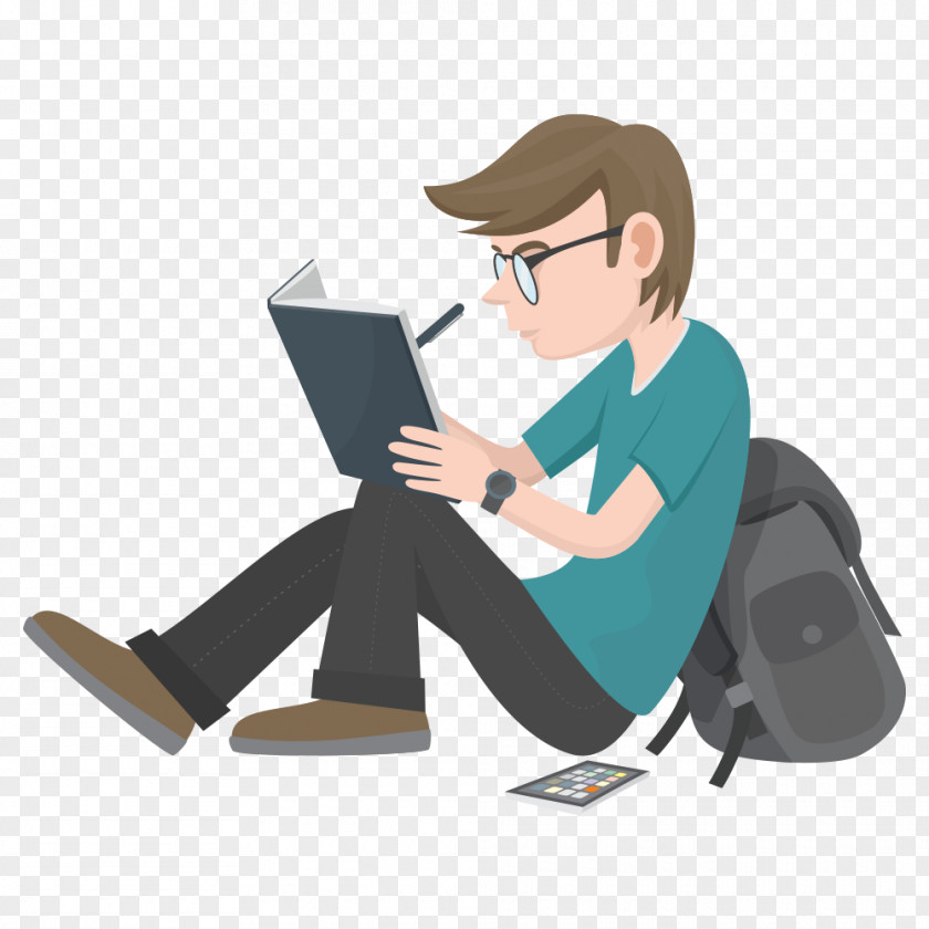 Student Reading Book Writing Test PNG