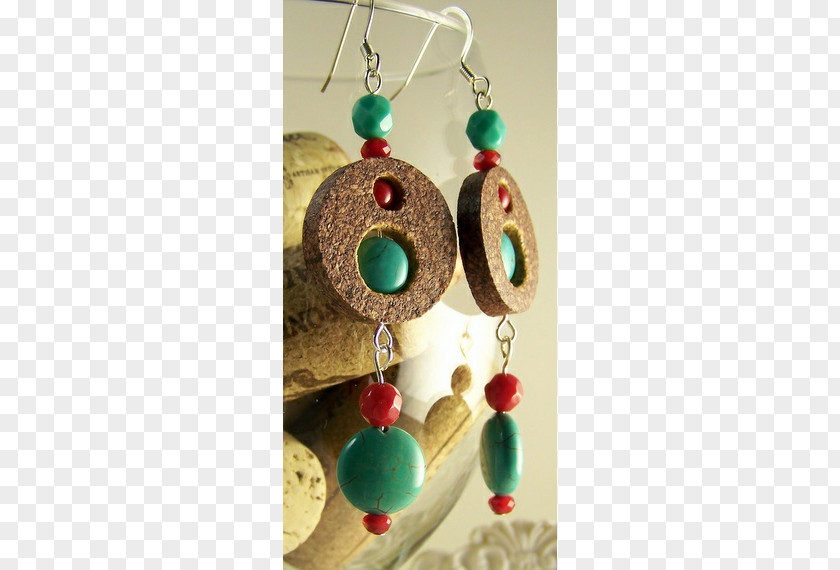 Wine Cork Earring Jewellery Turquoise PNG