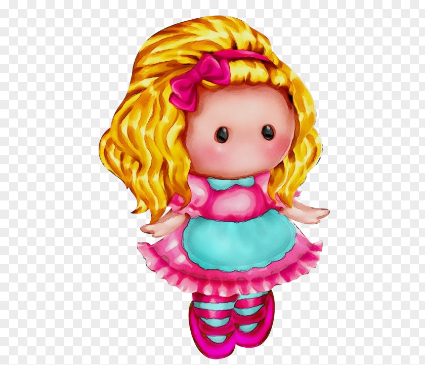 Fictional Character Toy Cartoon Pink Doll PNG
