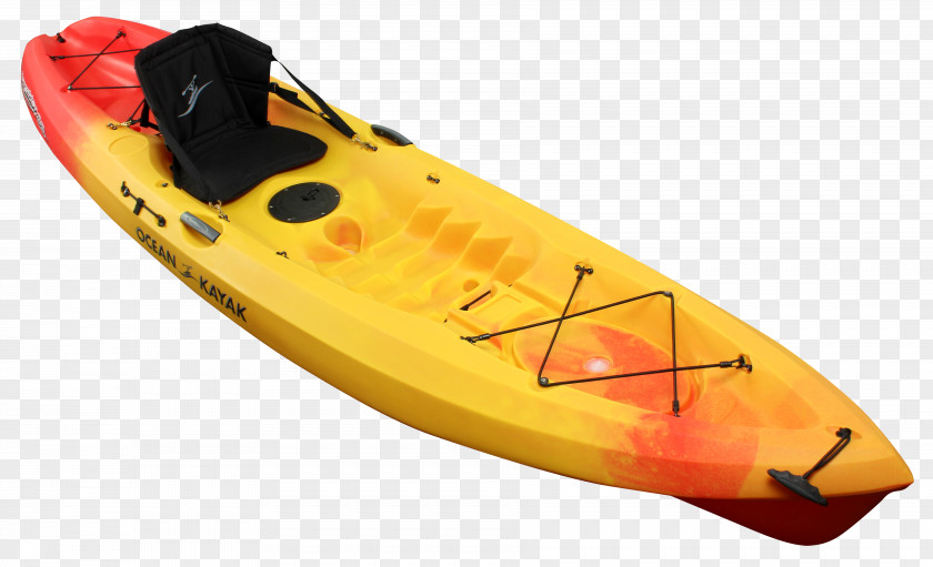 Hand Painted Kayak Recreational Sit-on-Top Sea Paddle PNG