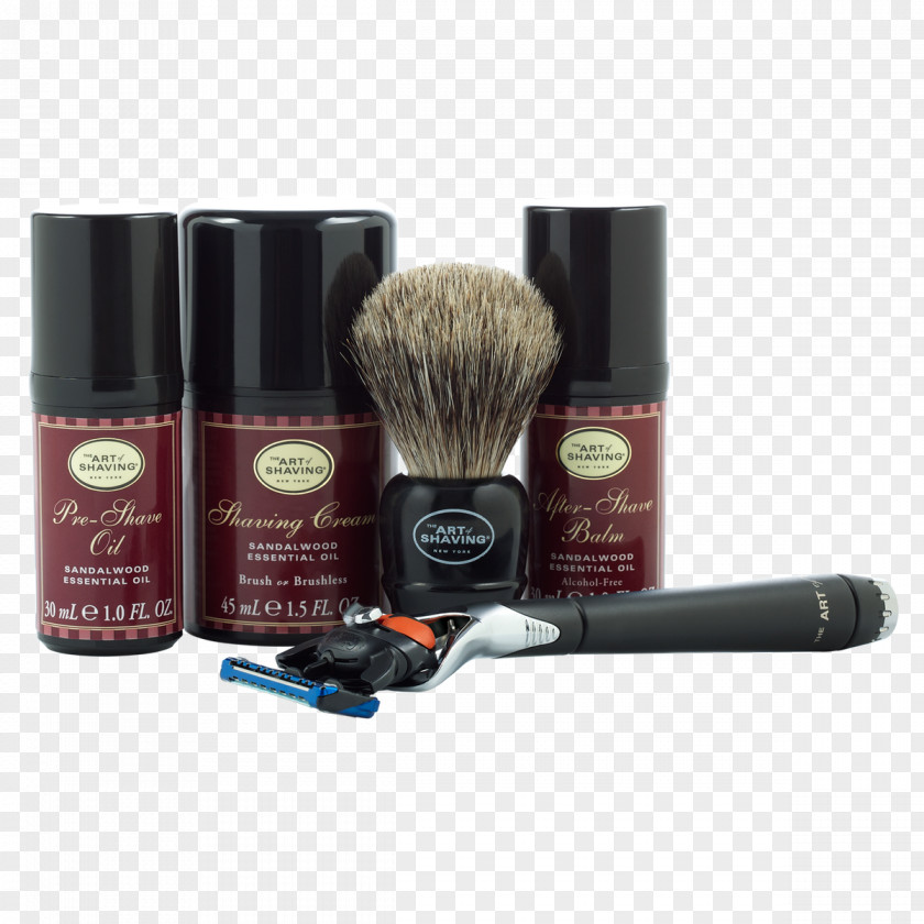 Sandalwood Shave Brush Shaving Cream Razor PNG
