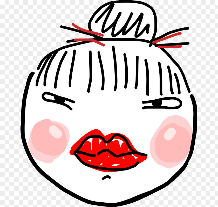 Woman Face Japanese Clip Art PNG