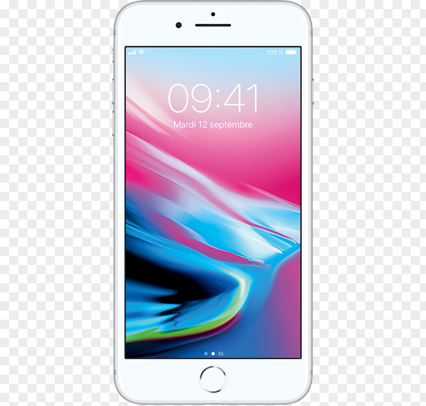Apple 8 IPhone Plus Silver 64 Gb Unlocked PNG