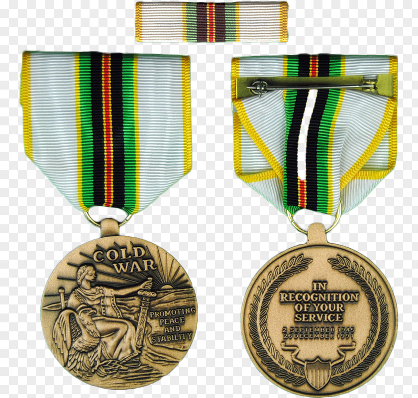 Cold War Victory Medal Gold Recognition Certificate PNG