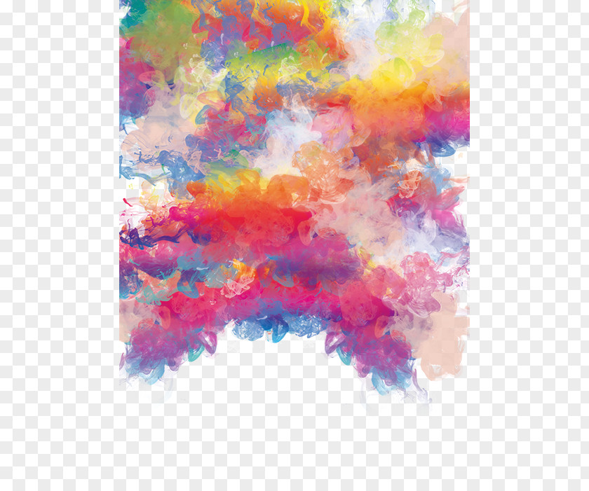 Color Watercolor Shading Material Painting PNG