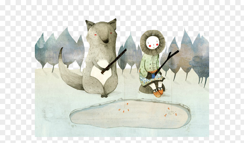 Fishing Fox A Suitcase, Cat And Tuba Sadakos Cranes Herne Illustrator Illustration PNG