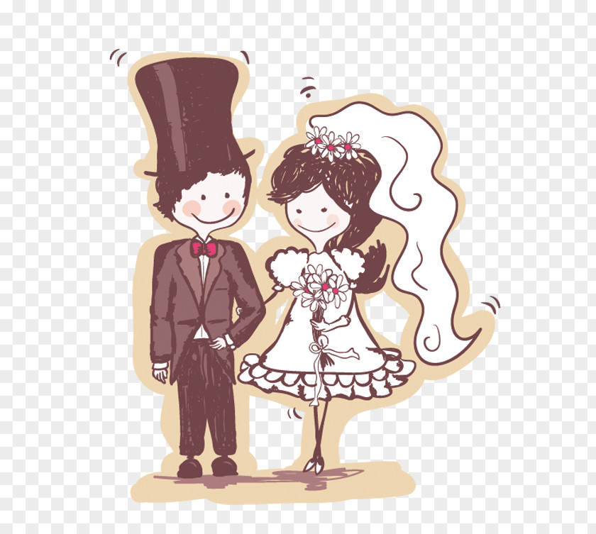 Wedding Cartoon Invitation Bridegroom PNG