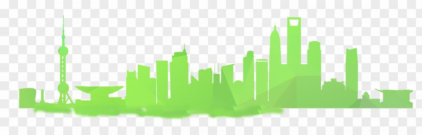 Cartoon City Silhouette Shanghai Chicago Skyline PNG