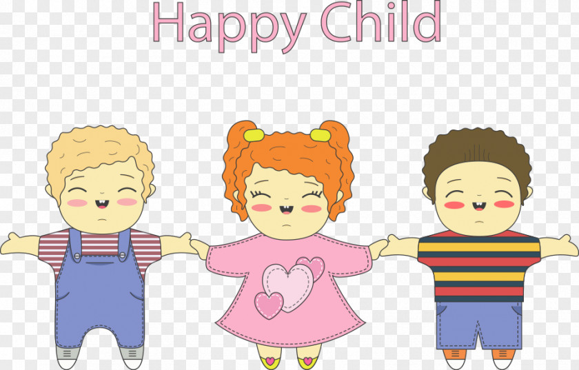 Vector Children Holding Hands Child Cartoon Illustration PNG
