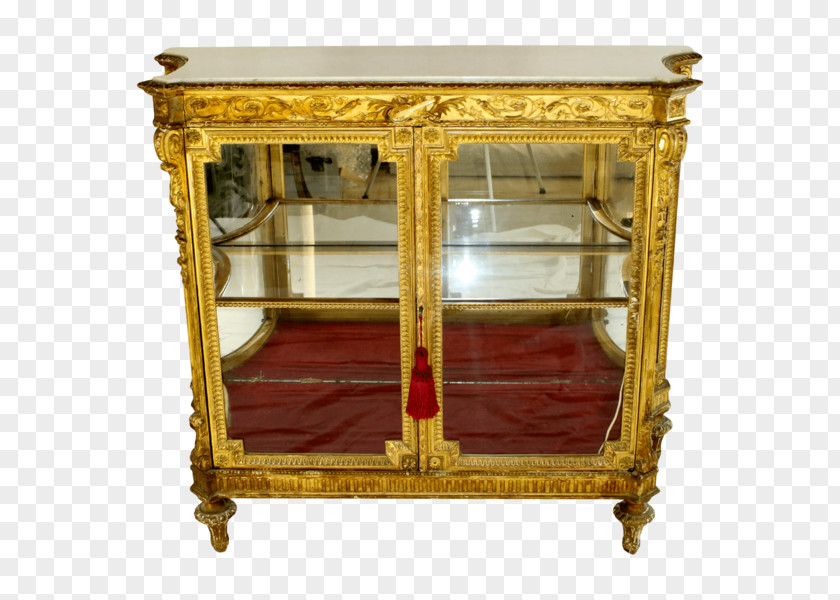 Antique Shop Display Case Table France PNG