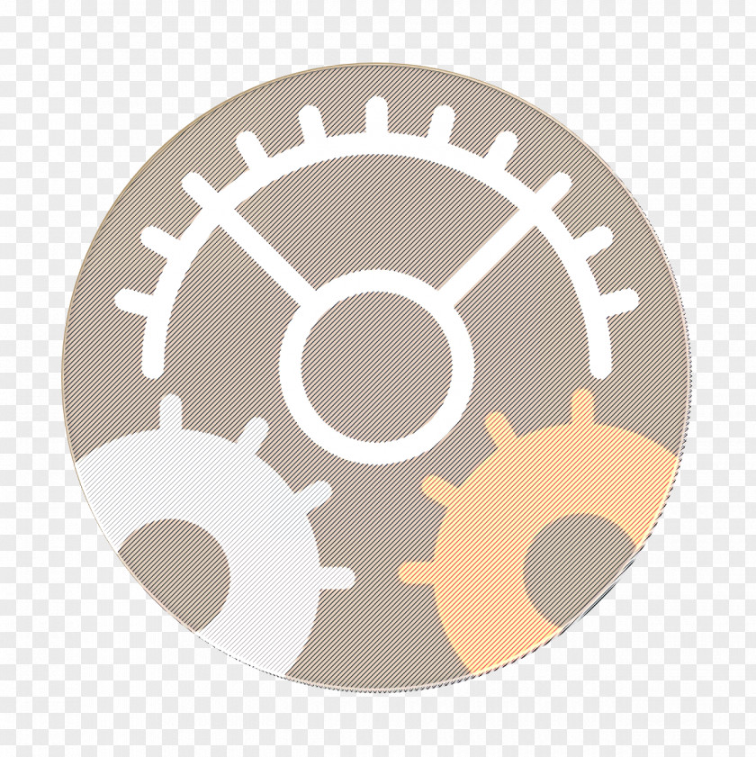 Beige Gear Settings Icon Essential PNG
