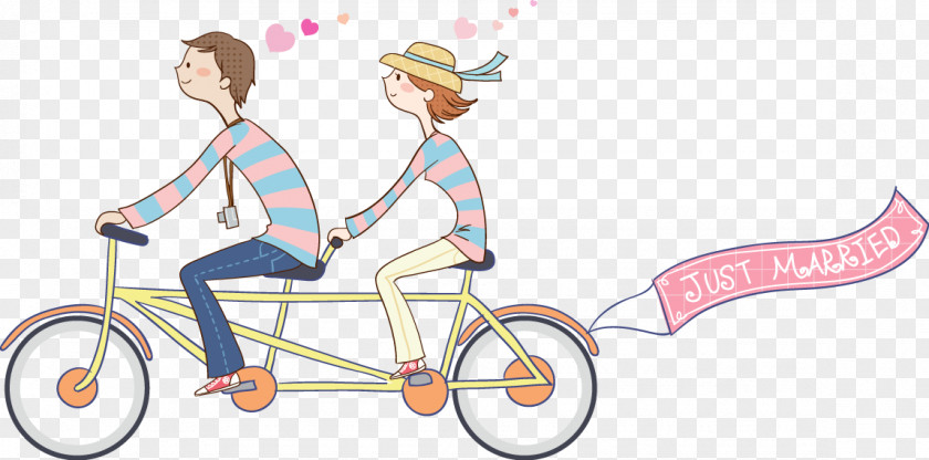 Cycling Couple Bicycle Download PNG