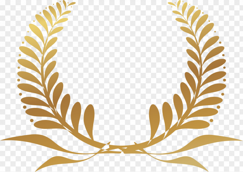 Golden Plant Emblem PNG