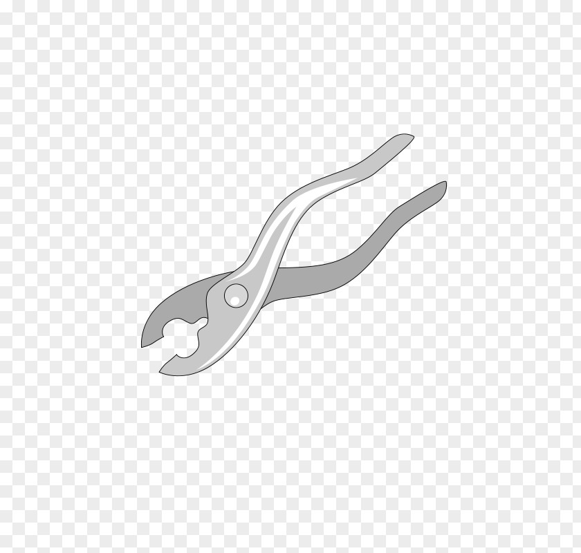 Gray Cartoon Pliers Black And White PNG