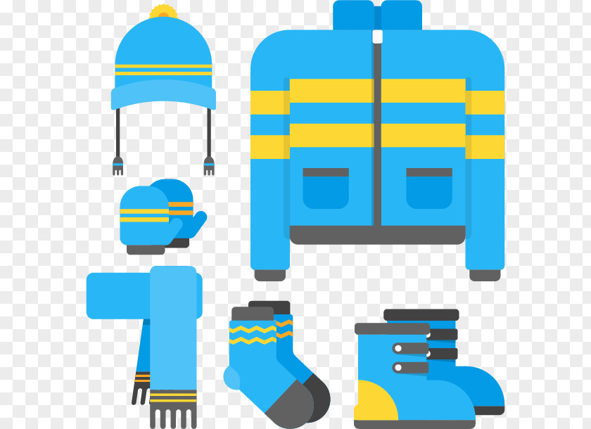 Blue Winter Equipment Clothing Scarf PNG