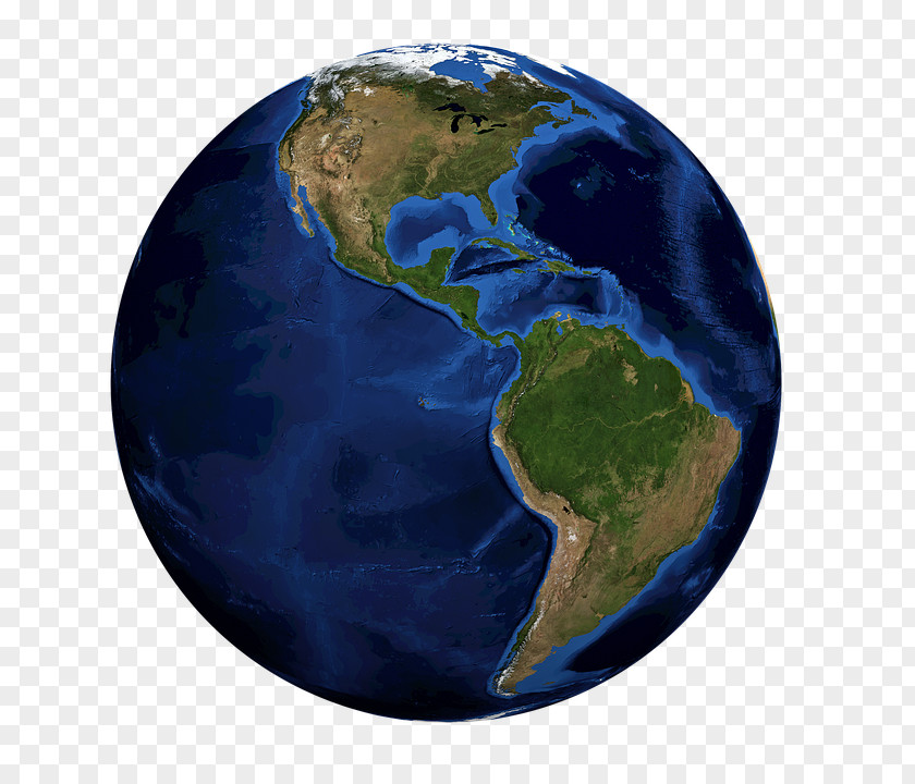 Deep Blue Earth Globe World Continent Planet PNG