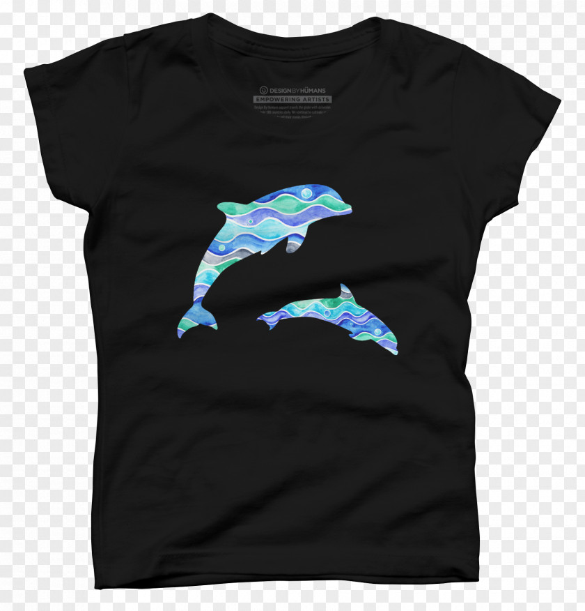 Printed T-shirt Garment Fabric Pattern Shading Pat Dolphin Hoodie Pocket PNG