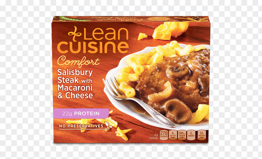 Cheese Macaroni And Salisbury Steak Cheesesteak Beefsteak Lean Cuisine PNG