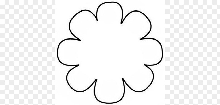 Eight Petal Flower Template Clip Art PNG