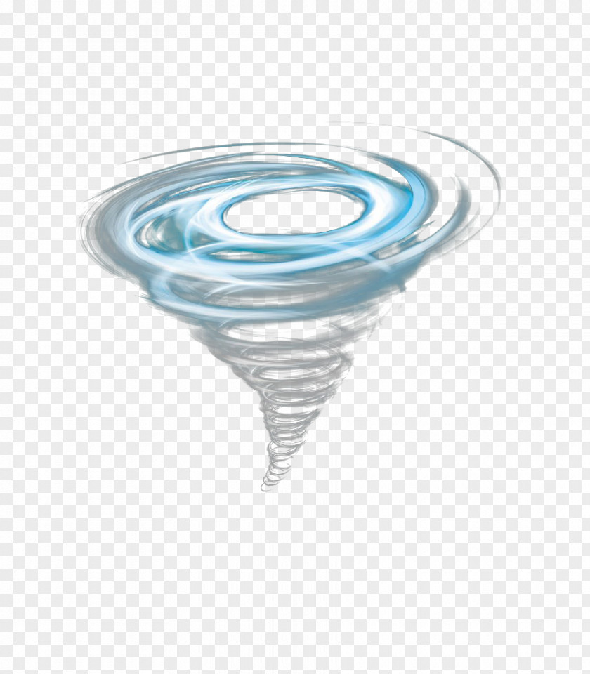 Hand Painted Blue Tornado PNG